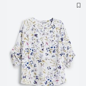 Daniel Rainn Koda Split Neck Blouse